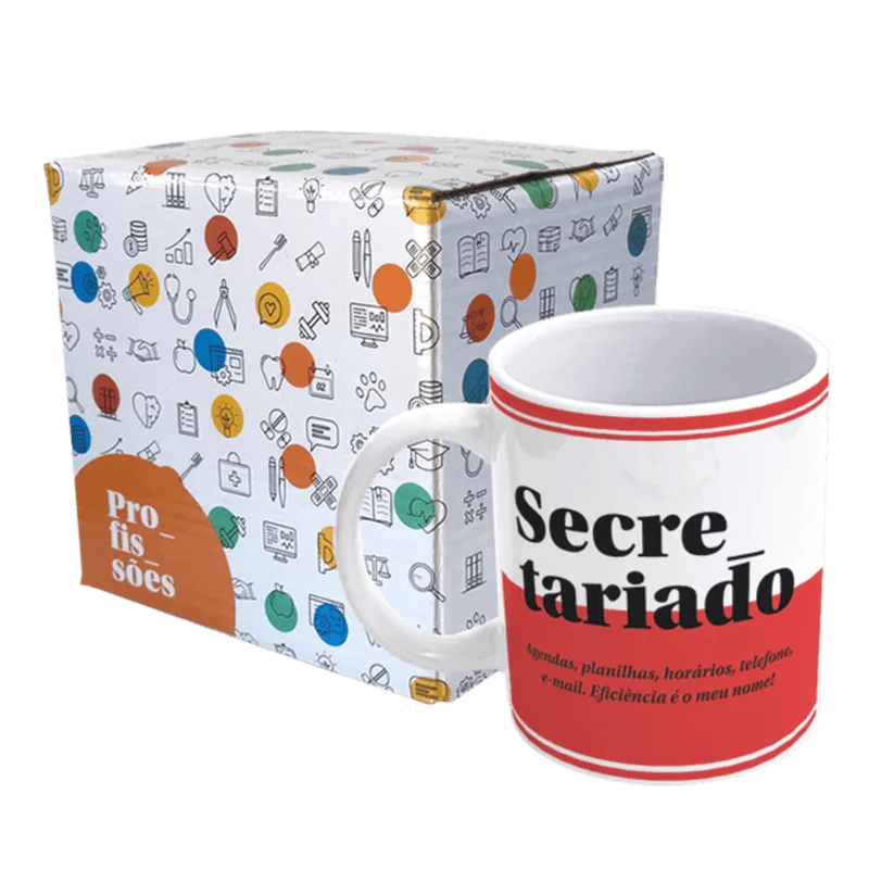 Caneca De Porcelana Profissões - Secretariado