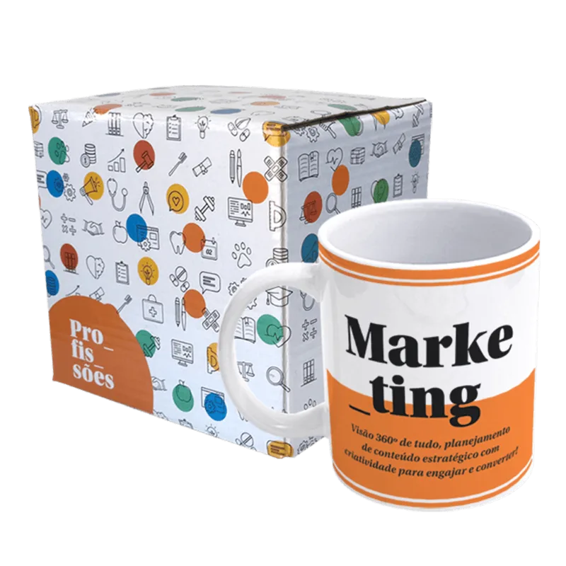 Caneca De Porcelana Profissões - Marketing