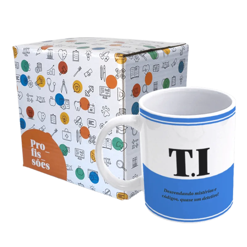 Caneca De Porcelana Profissões - Tecnologia Da Informação