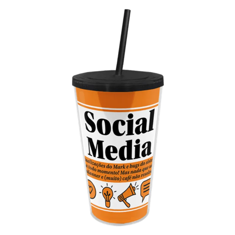 Copo Canudo Profissões - Social Media