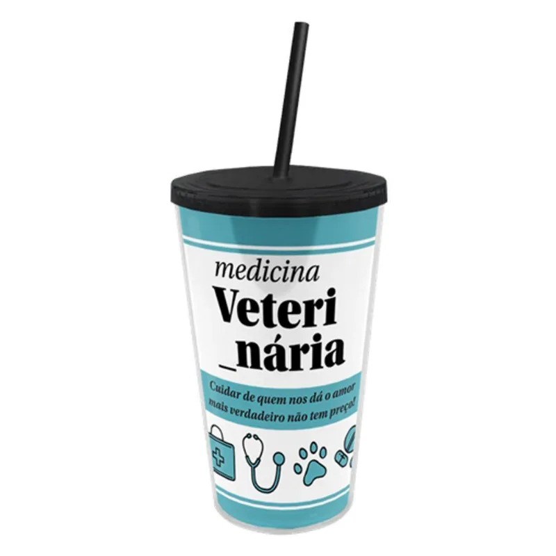 Copo Canudo Profissional Para Veterinários - Presente Ideal Para Amantes Dos Animais