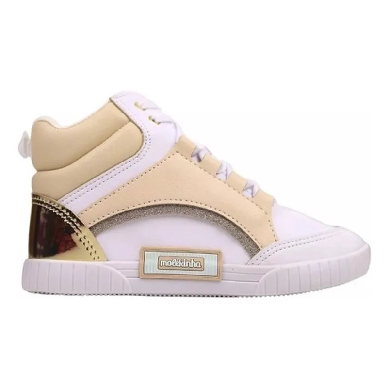 Tênis infantil molekinha cano alto menina glitter original