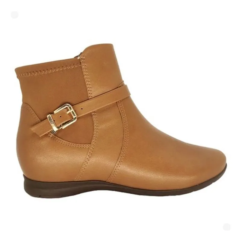 Bota feminina comfortflex chelsea calce fácil lycra E zíper