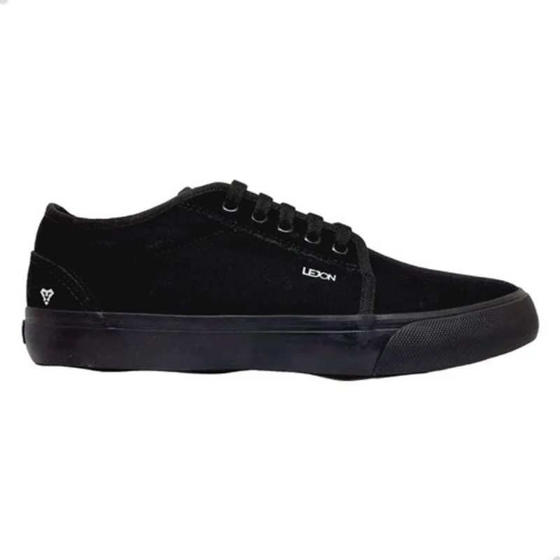 Tênis skatista lejon front 2.0 lona all black original macio