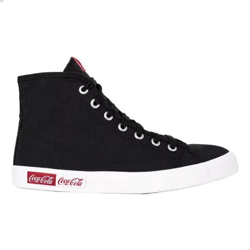 Tênis lona coca cola blend basic cano alto preto original