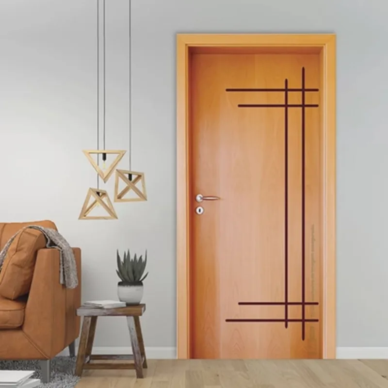Folha de Porta em Madeira Semi Oca hdf Frisada 190 210x80cm Mapaf - Mapaf