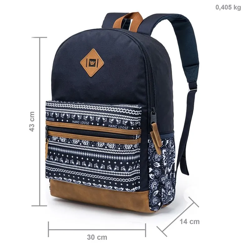Mochila Hang Loose Blue Jeans Estampado