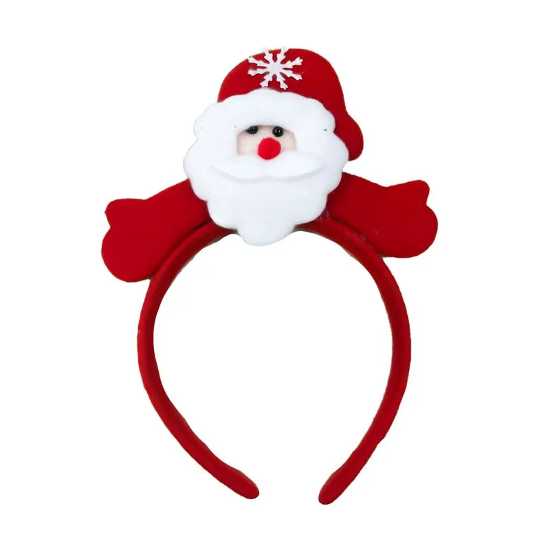 Tiara de Natal com Papai Noel e Floco de Neve 21cm PTD Festas