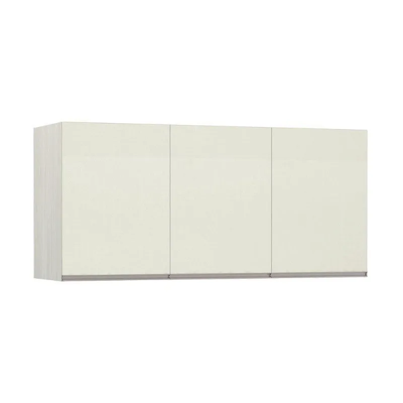 Maleiro Ponte Casal 3 Portas Plus 145 Cm Crema Com Kashmir