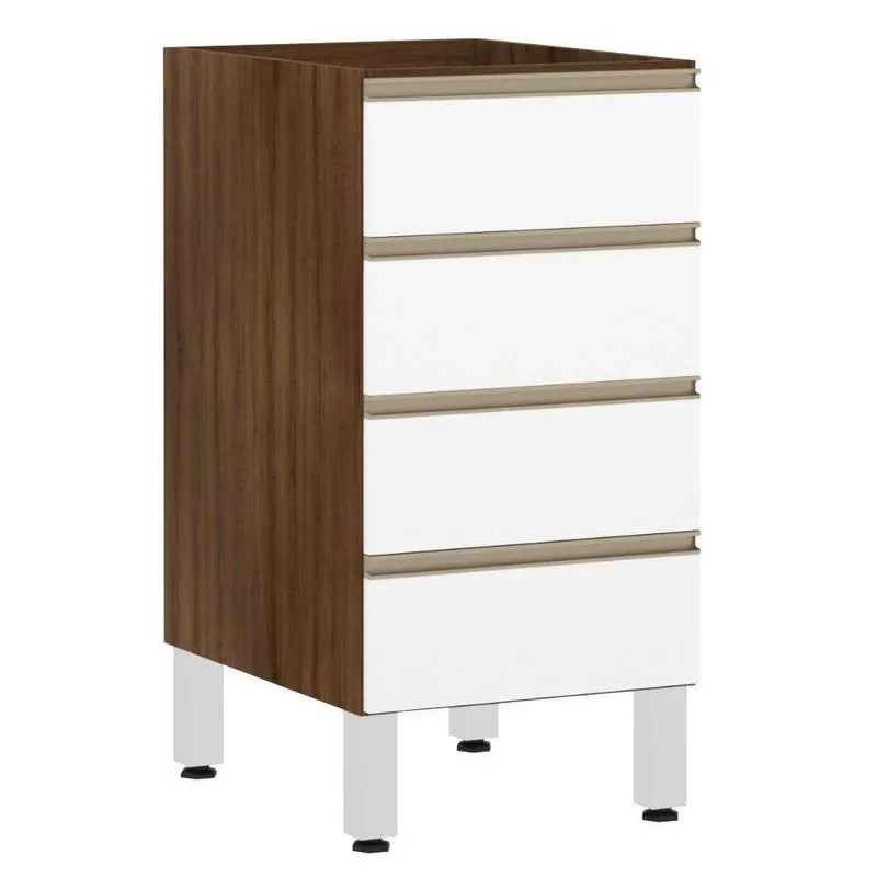 Balcão Sem Tampo 40cm Jade Com Branco