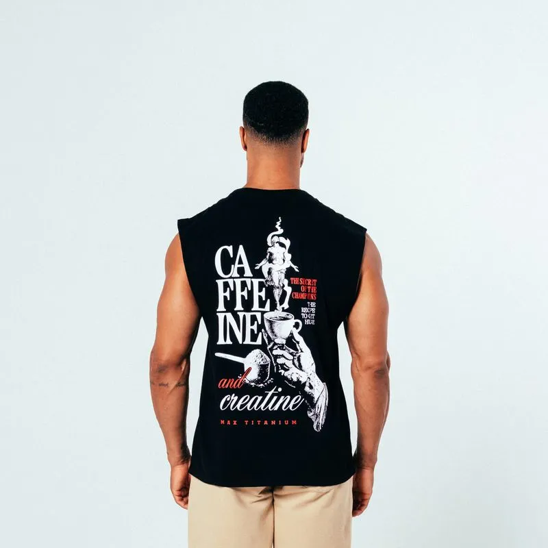 Regata Masculina Machão Caffeine - Preta Tamanho P