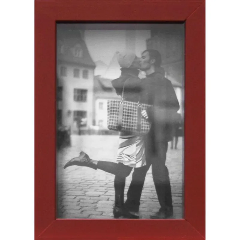 Porta retrato Caixa Kapos Liso para Foto 10x15cm Vermelho