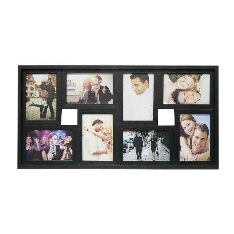 Painel de Fotos Kapos para 8 Fotos 31,5X61 cm Preto