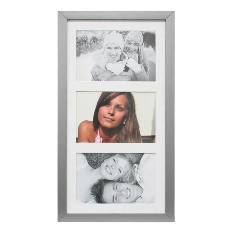 Painel para Fotos Kapos Insta Triplo 68886 10x15 cm Prata