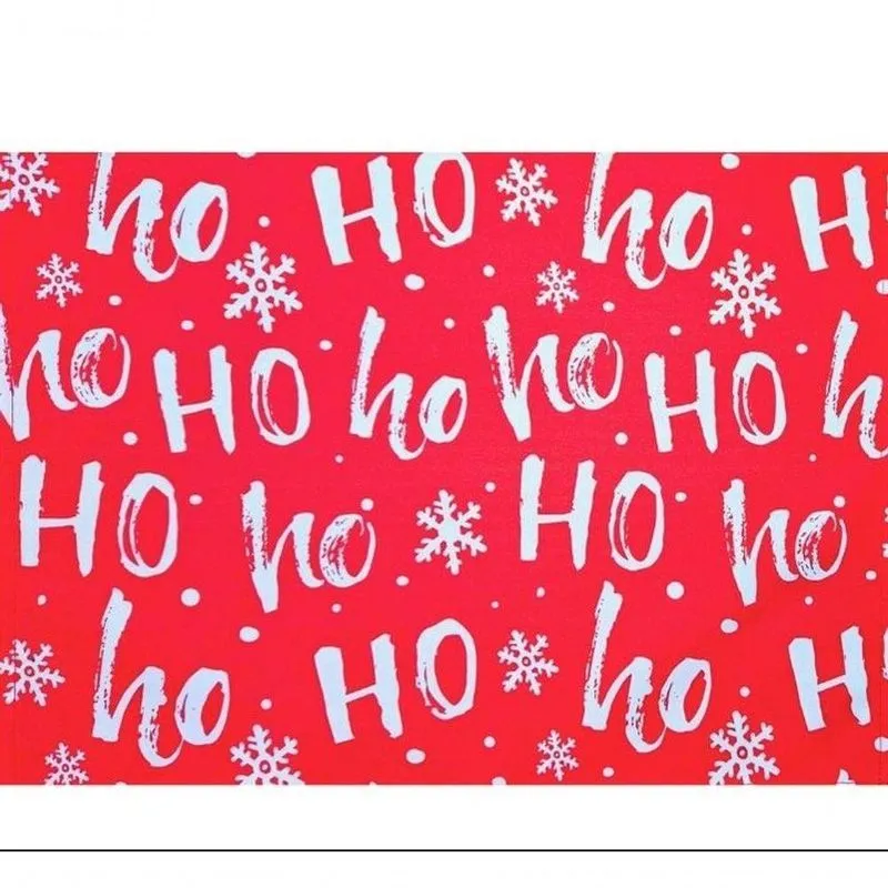Jogo Americano Natal Ho Impermeável Poliéster Resistente A Manchas Para Mesa Vermelho Maison Charlo