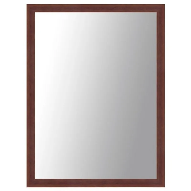 Espelho Retangular Com Moldura De Madeira Maciça 70cmx50cm Decore Ponto Marrom