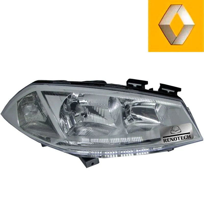 7701054655 - FAROL DIREITO - PARA MOTORES 1.6 16V K4M / 2.0 16V F4R - 2006 A 2013 - MEGANE II