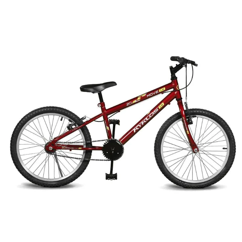 Bicicleta Aro 20 Move sem Marchas Vermelho Kyklos