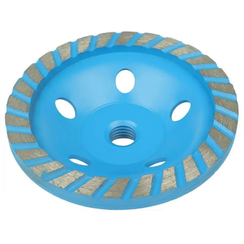 Rebolo Diamantado Turbo 101,6mm M14 Desbaste Concreto Granito Mármore Pedras Kala
