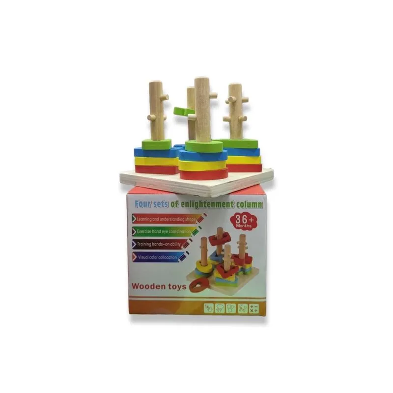 Brinquedo Educativo Com Peças De Encaixar Madeira Apredizado