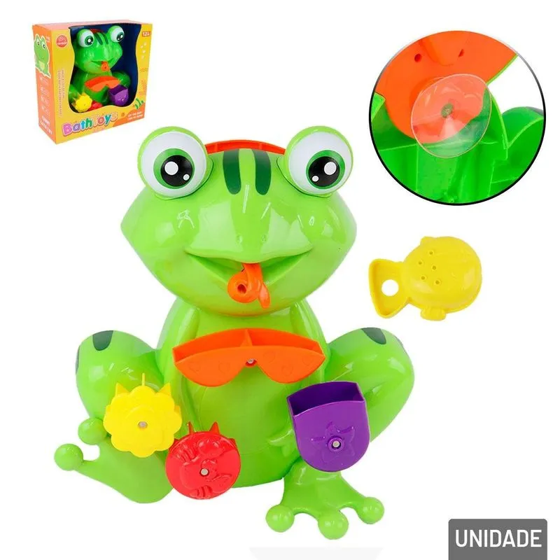 Brinquedo Sapo De Plástico 2 Pçs Para Banho Colors - Tudo Em Caixa