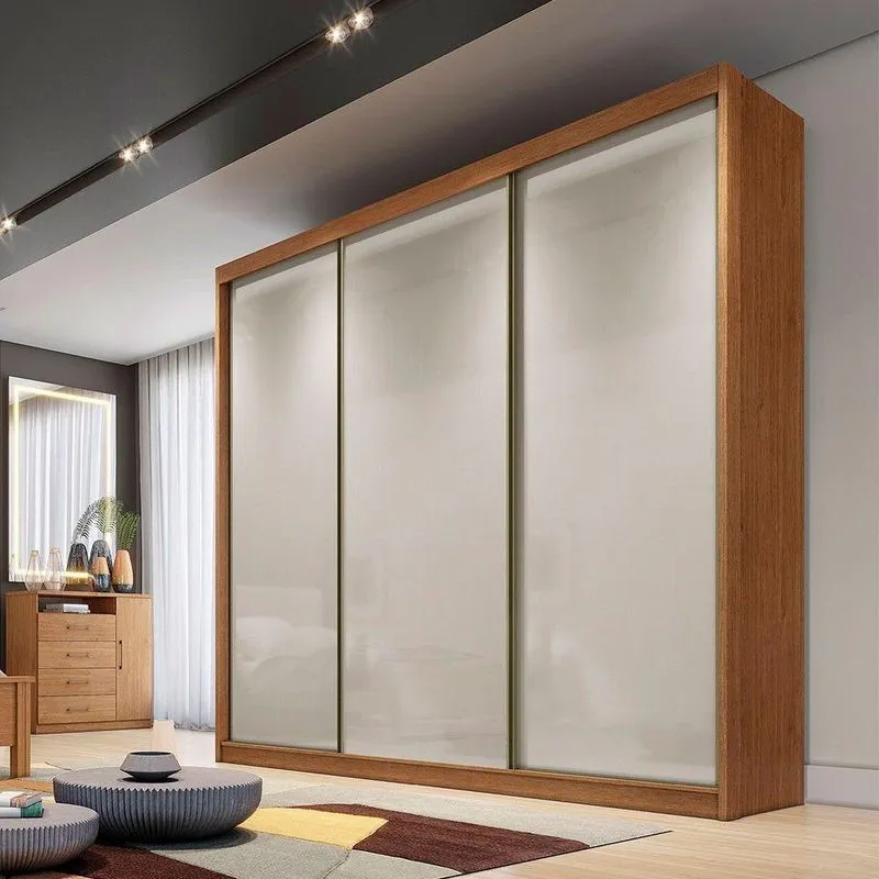 Guarda Roupa Budapest 3 Portas 6 Gavetas Clic Móveis Cumaru/fendi