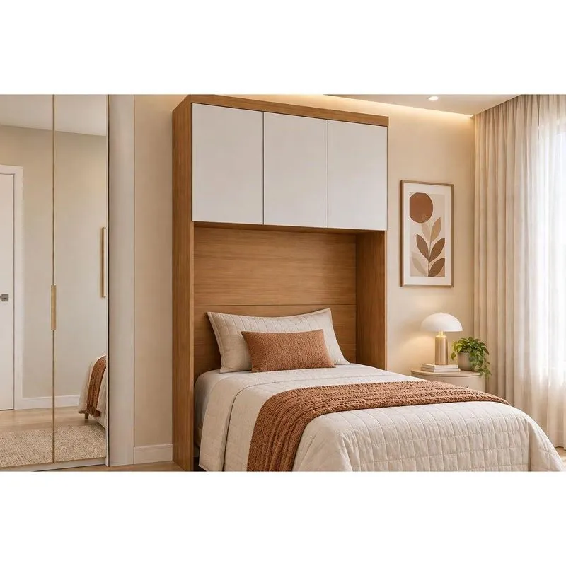 Armário Aéreo Modulado 3 Portas Rizon Cinamomo N. Horizonte