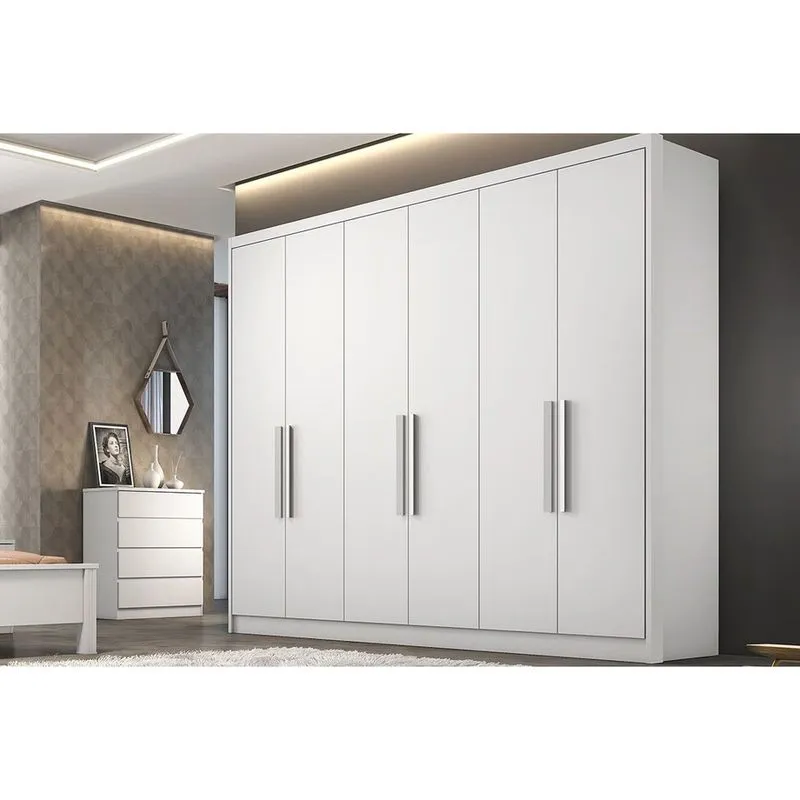 Guarda Roupa 6 Portas e 6 Gavetas Rizon/Linea Plus Branco - Novo Horizonte