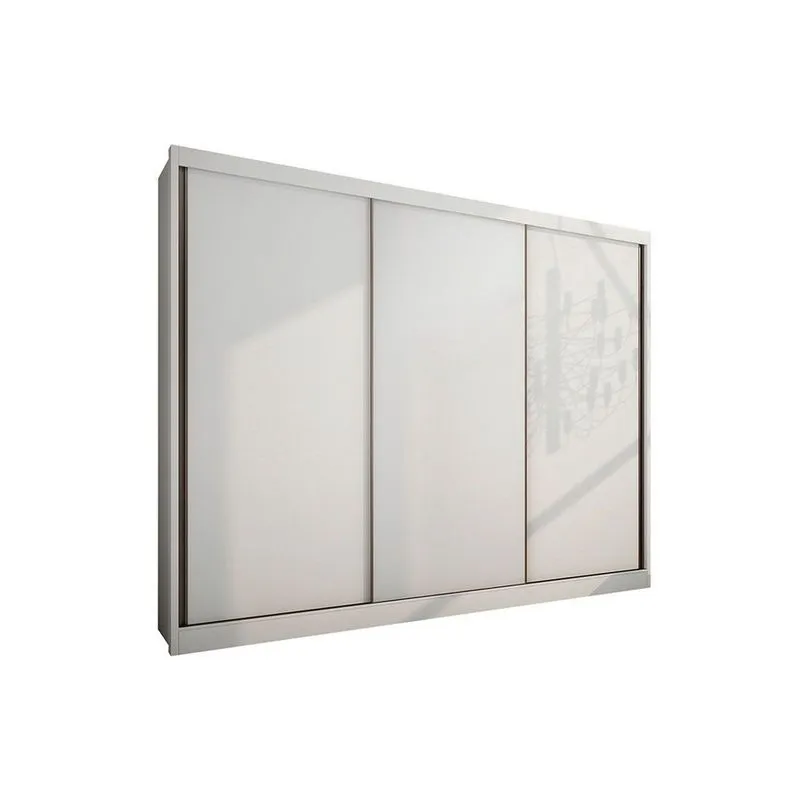 Guarda Roupa 3 Portas e 6 Gavetas Diamond/Londres Plus Branco - Novo Horizonte