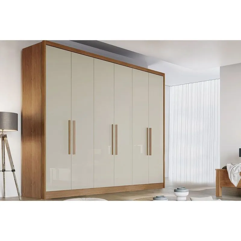Guarda Roupa 6 Portas e 6 Gavetas New Vértice/Messina Cumaru/Fendi - Novo Horizonte