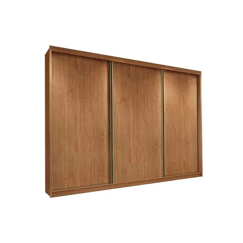 Guarda Roupa 3 Portas de Correr e 8 Gavetas Natus Plus Freijo Cumaru - Novo Horizonte