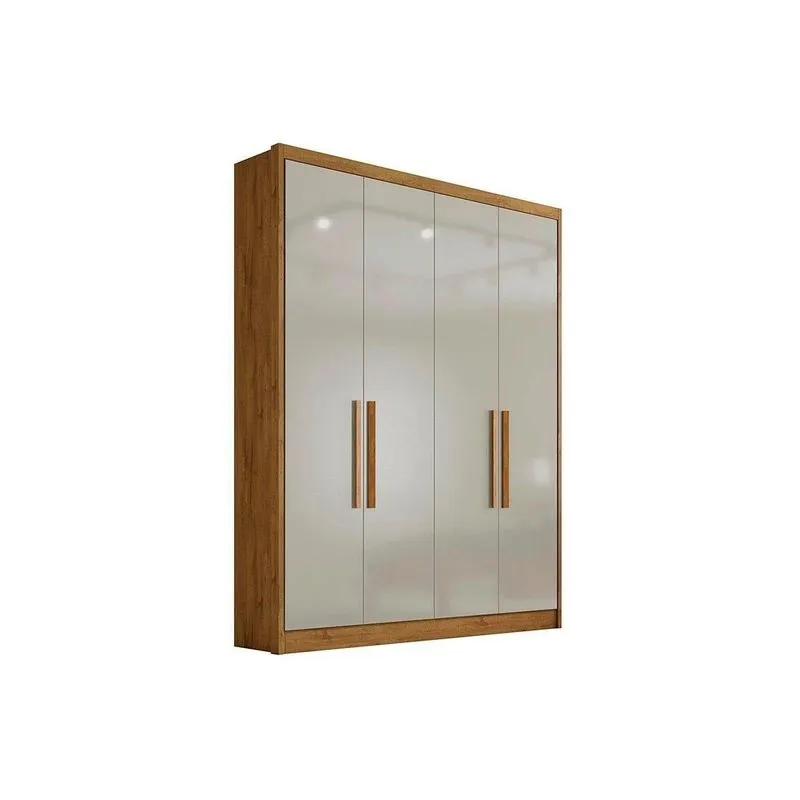 Guarda Roupa 4Ptas 3Gavs Moderni Freijó/FendiOff-Novo Horizonte