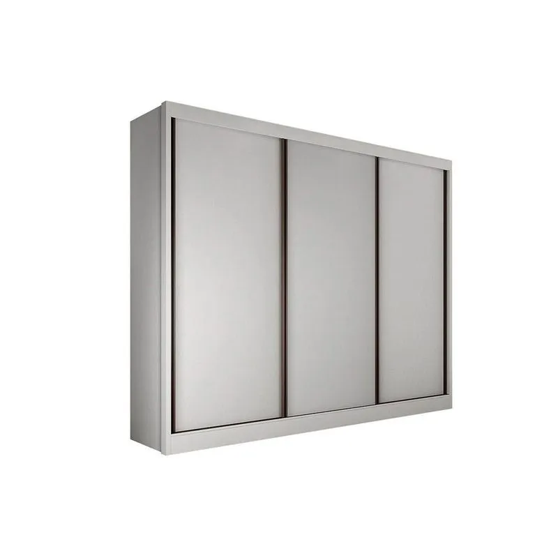 Guarda Roupa Casal 3 Portas de Correr e 6 Gavetas Diamond Plus Branco - Novo Horizonte