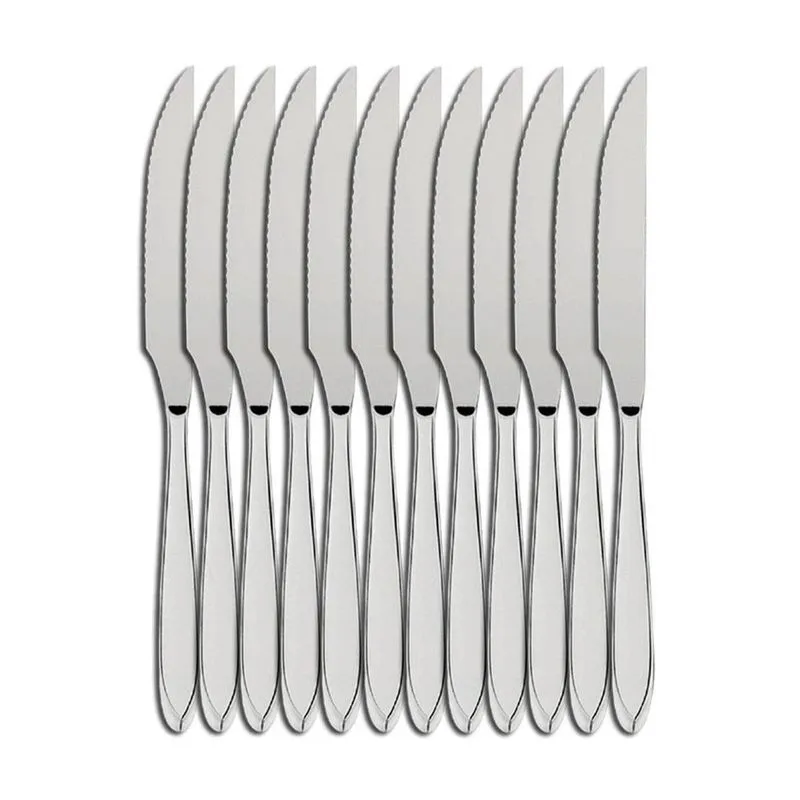 Jogo De 12 Faca De Mesa Monaco Inox Reforçado - Ad Import