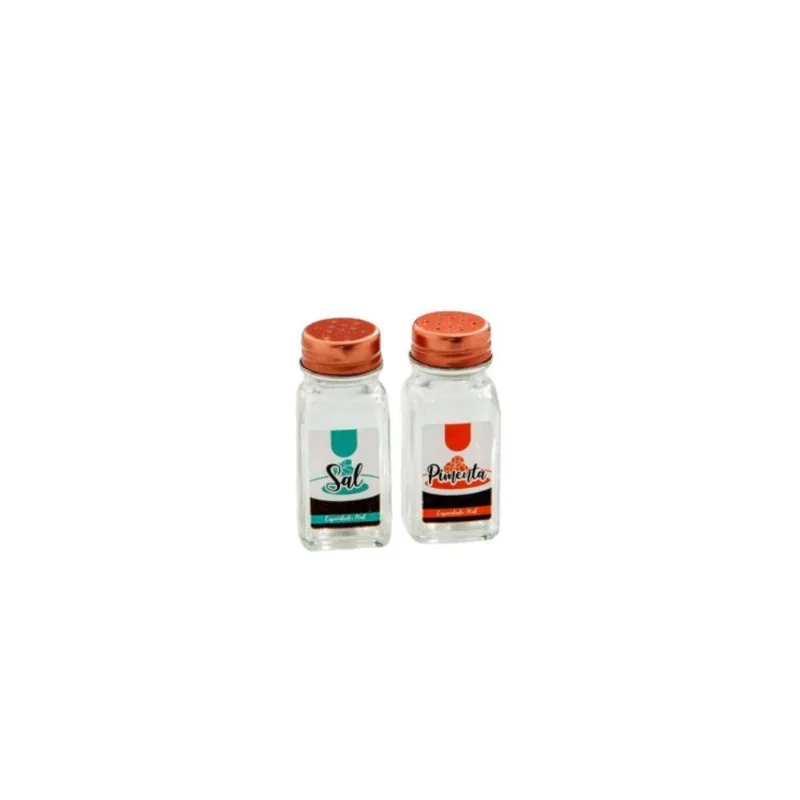 Saleiro/pimenteiro De Vidro 2 Peças - Ad