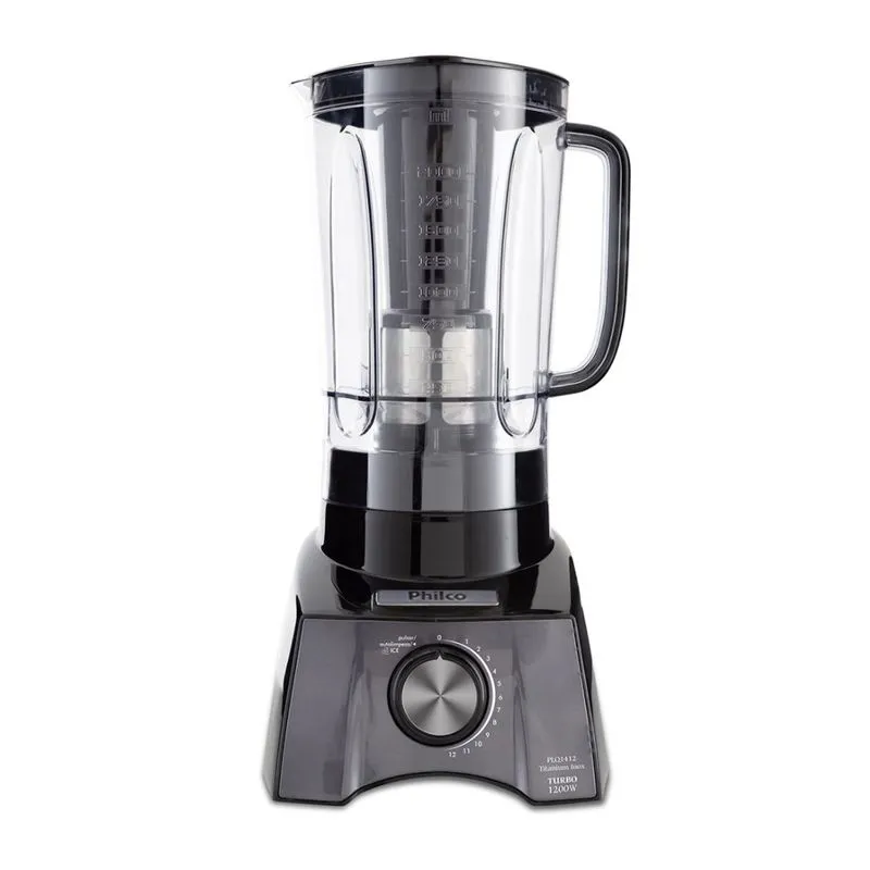 Liquidificador Philco PLQ1412 Titanium 1200W com 12 Velocidades Preto / 220V