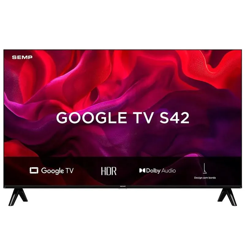 Smart TV LED 50" Full HD Semp 50S42 Google TV HDR10 Wi-Fi Bluetooth