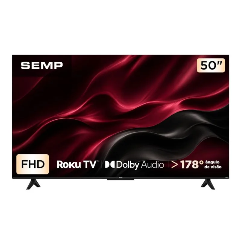 Smart TV Semp 50" S42R Led FULL HD, Wi-FI, Roku TV 50S42R