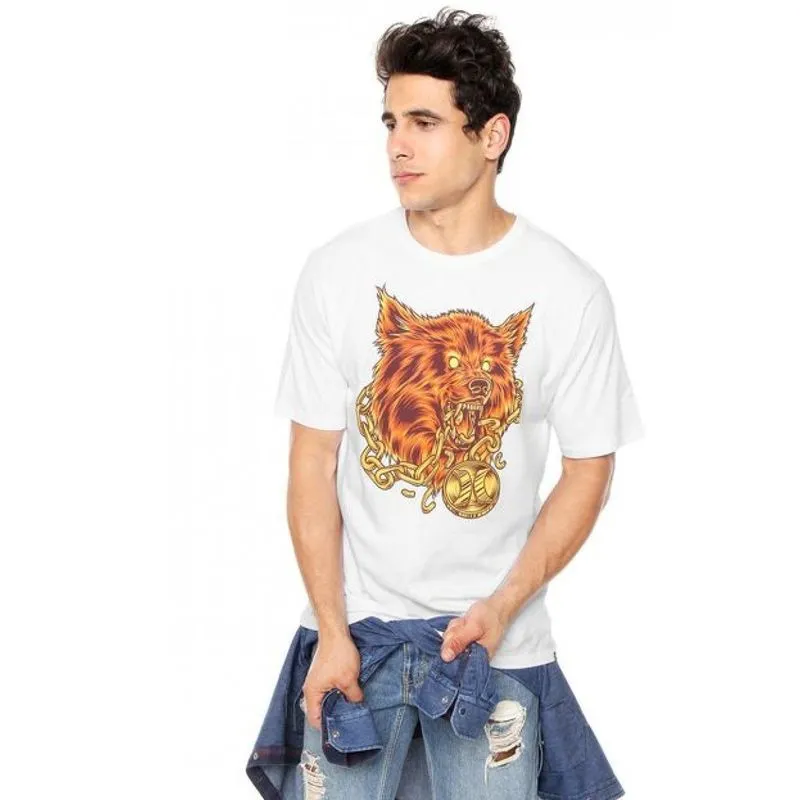 Camiseta Hurley Wolf Masculina - Branca - M