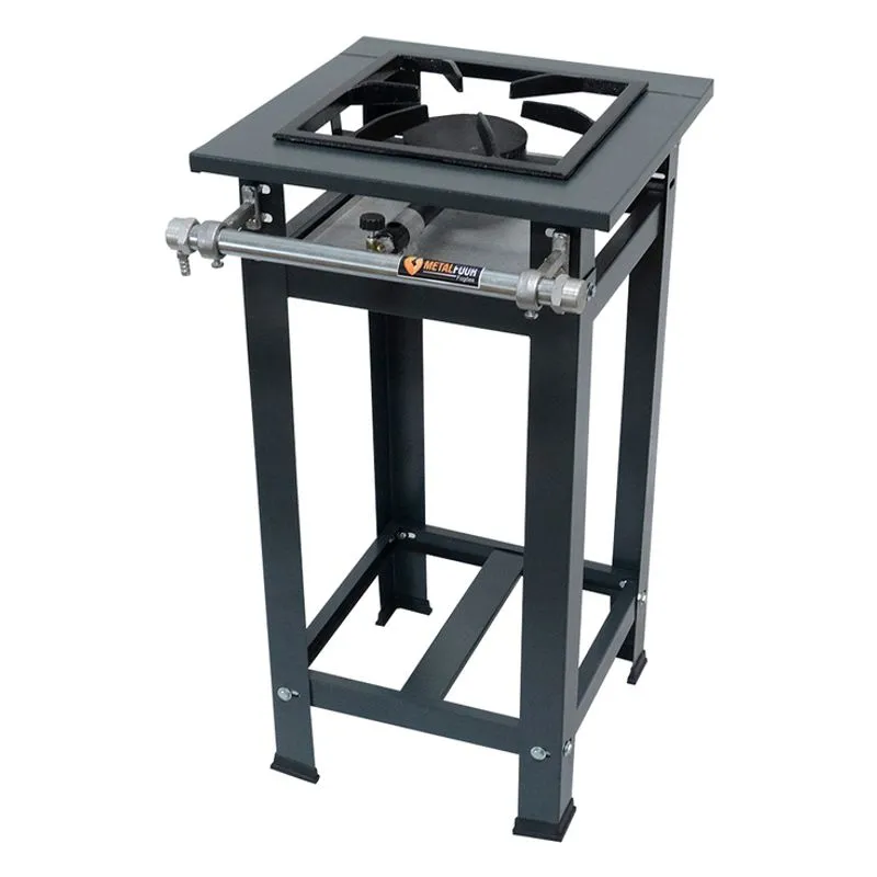 FOGÃO INDUSTRIAL 1 BOCA ALTA PRESSÃO 30x30 P7 FERRO FUNDIDO - METALFOUR