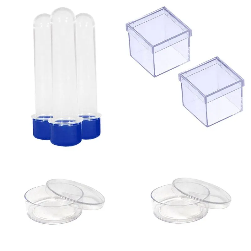 100 Latinhas Acrílicas Tubetes Caixinhas 5x5 Azul Marinho