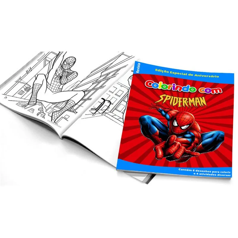 5 Cadernos de Colorir Homem Aranha