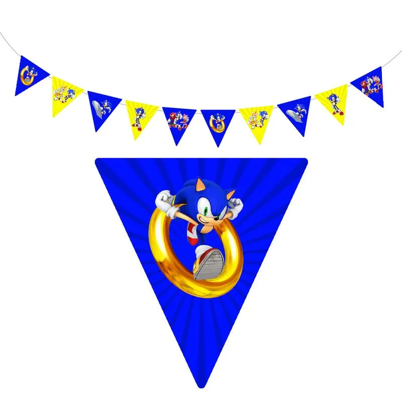 10 Bandeirolas Triangular Sonic