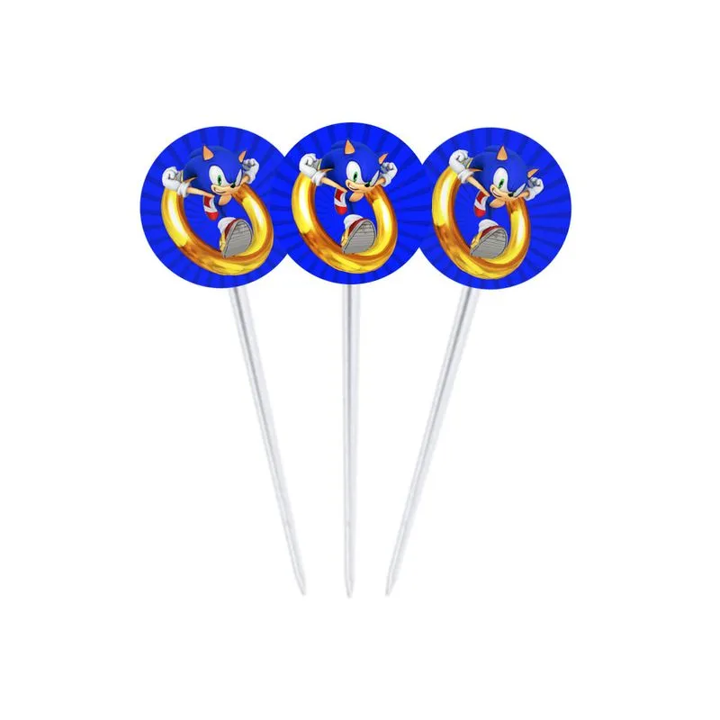 20 Toppers para Docinhos Sonic