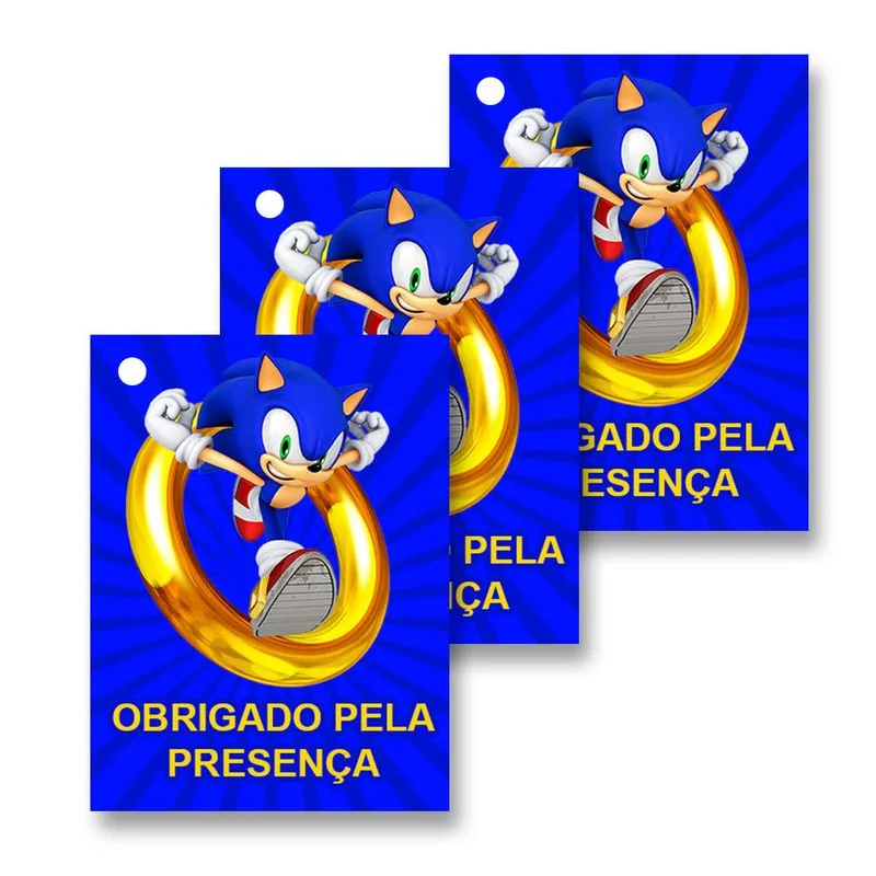30 Tags Sonic 4x3cm