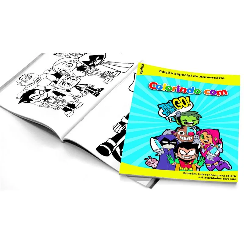 5 Cadernos de Colorir Teen Titans