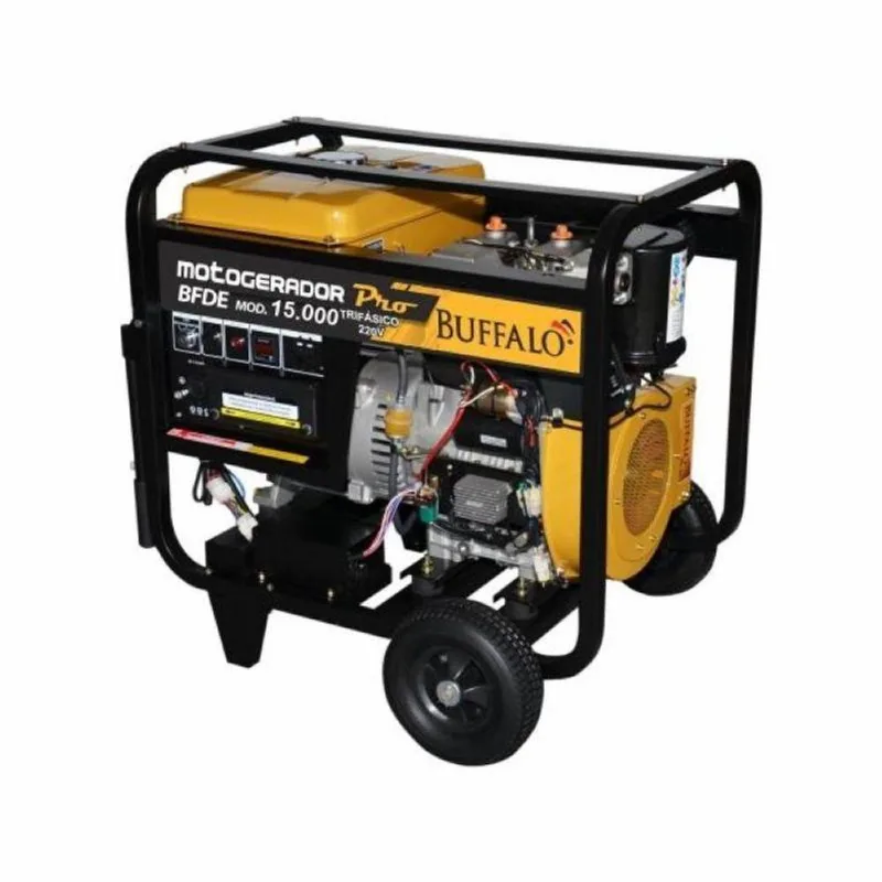 Motogerador Diesel Buffalo 15kva Trifásico 220v Partida Elétrica Com Rodas 72139