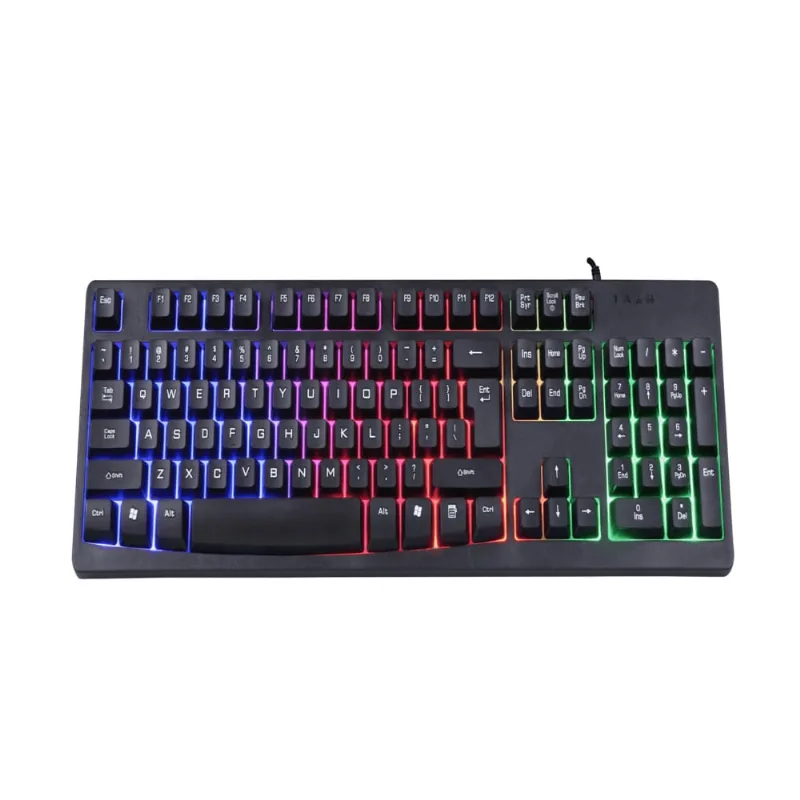 Teclado Gamer Kross Elegance Njord Membrana ABNT2 LED Rainbow USB