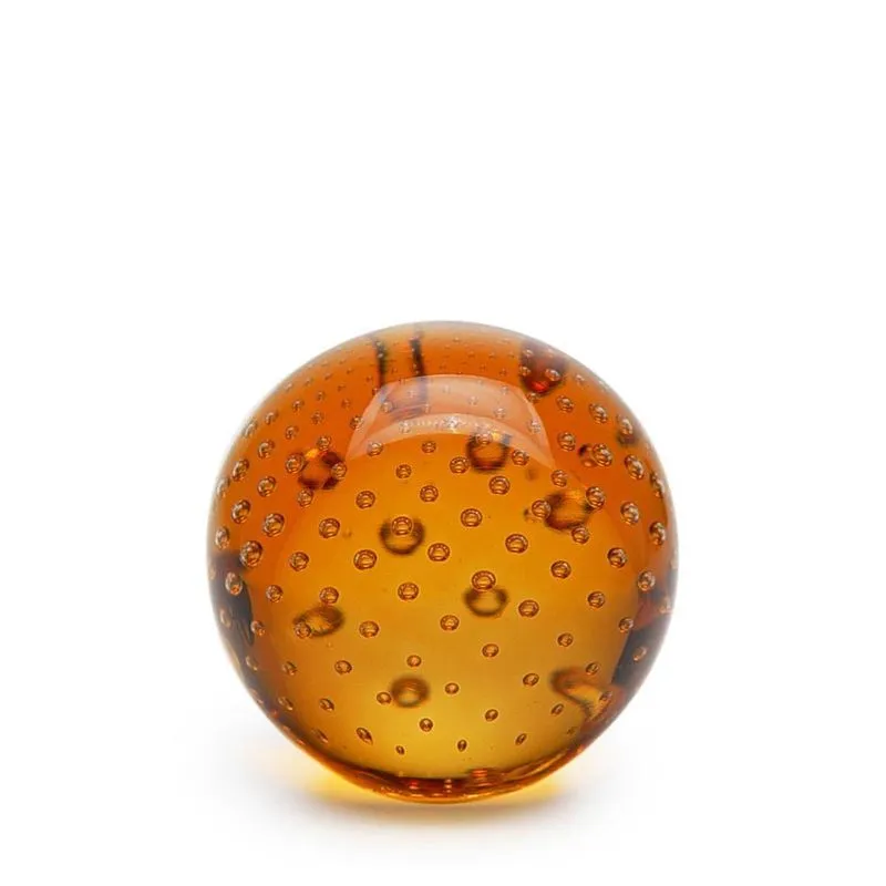 Peso Tela Bola Âmbar Murano Cristais Cadoro 5422