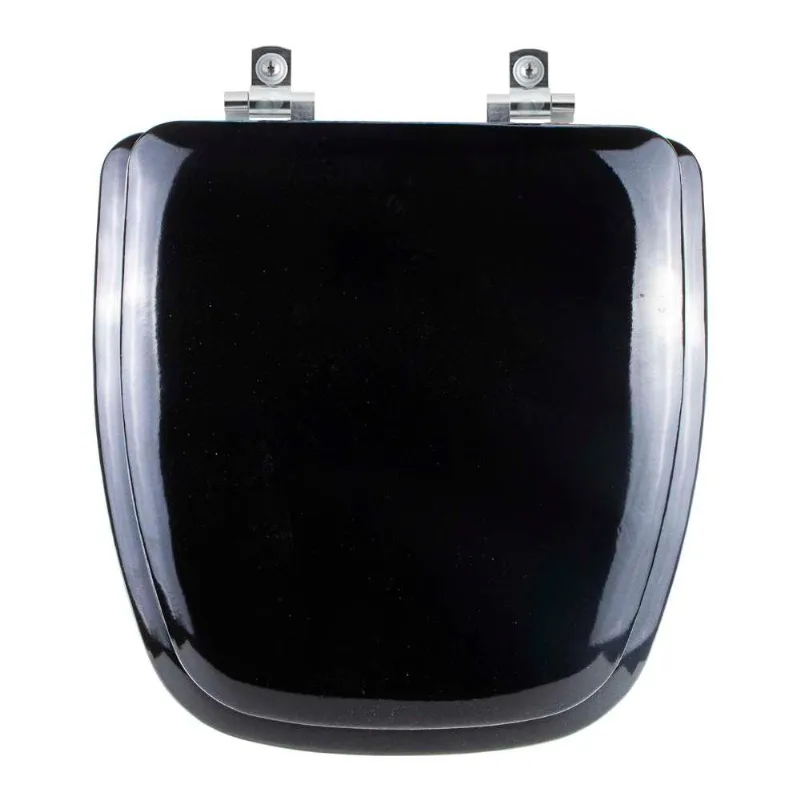 Tampa De Vaso Almofadado Soft Close Fit Preto Para Bacia Celite